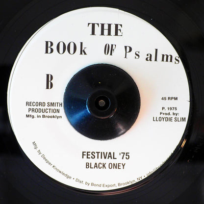 Prince Far I - Psalm 87  /  Black Oney - Festival 75 [New Vinyl 7"]