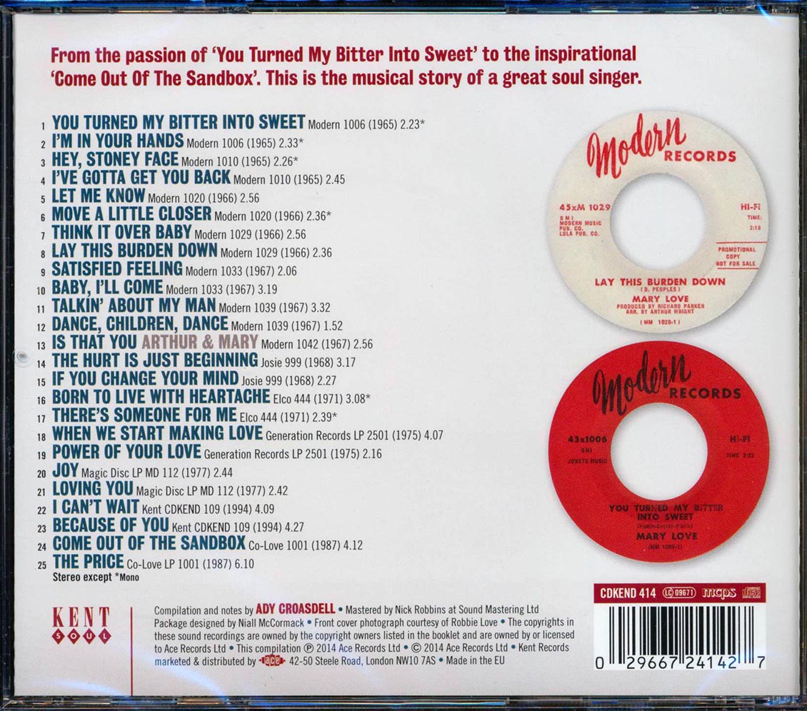 Mary Love - Lay This Burden Down: The Very Best Of Mary Love (25 tracks) [New CD]