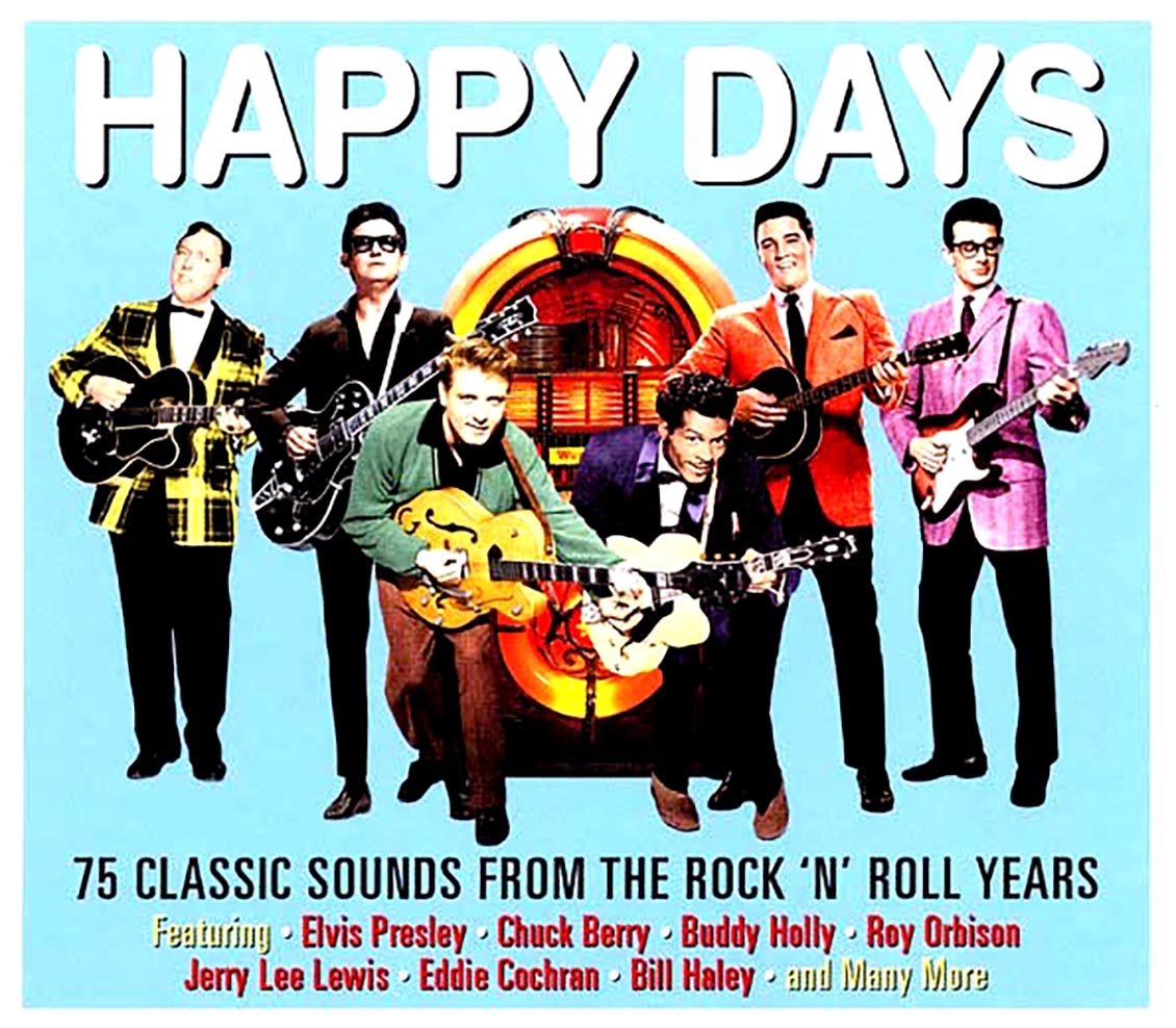 Various - Happy Days: 75 Classic Sounds From The Rock 'N' Roll Years (75 tracks) (3xCD) (deluxe 3-fold digipak) [New CD]