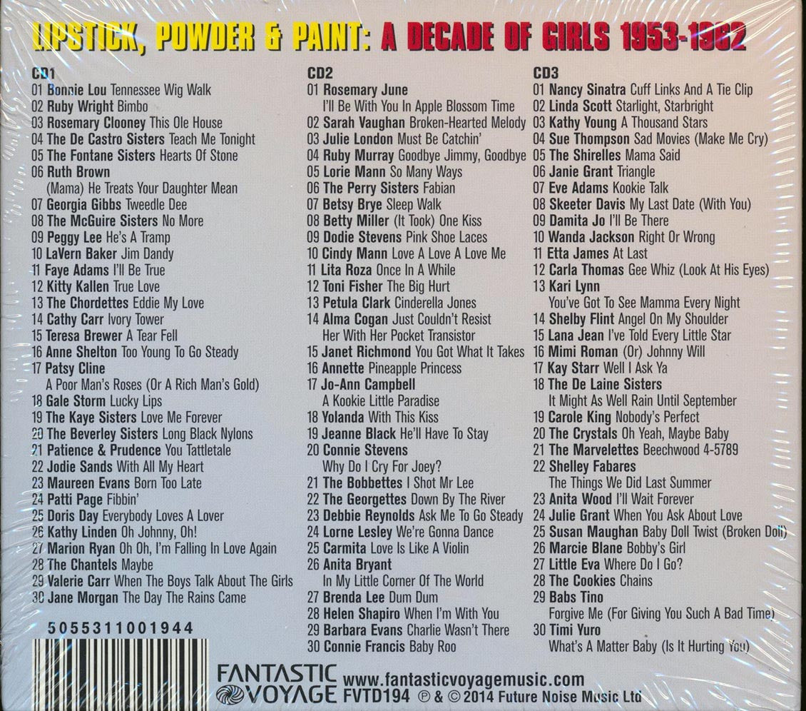 Various - Lipstick, Powder & Paint: A Decade Of Girls 1953-1962 (90 tracks) (3xCD) [New CD]