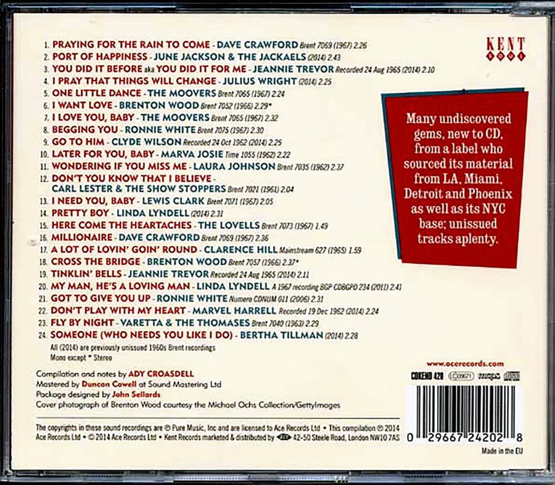 Various - Brent: Superb 60s Soul Sounds (24 tracks) [New CD]