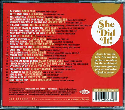 Various - She Did It! The Songs Of Jackie DeShannon Volume 2 (26 tracks) [New CD]