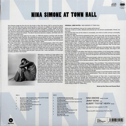 Nina Simone - Nina Simone At Town Hall (180g) [New Vinyl Record LP]