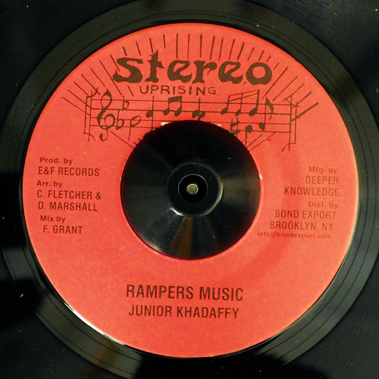 Jr. Khadaffy - Rampers Music  /  Version [New Vinyl Record 7" Single]