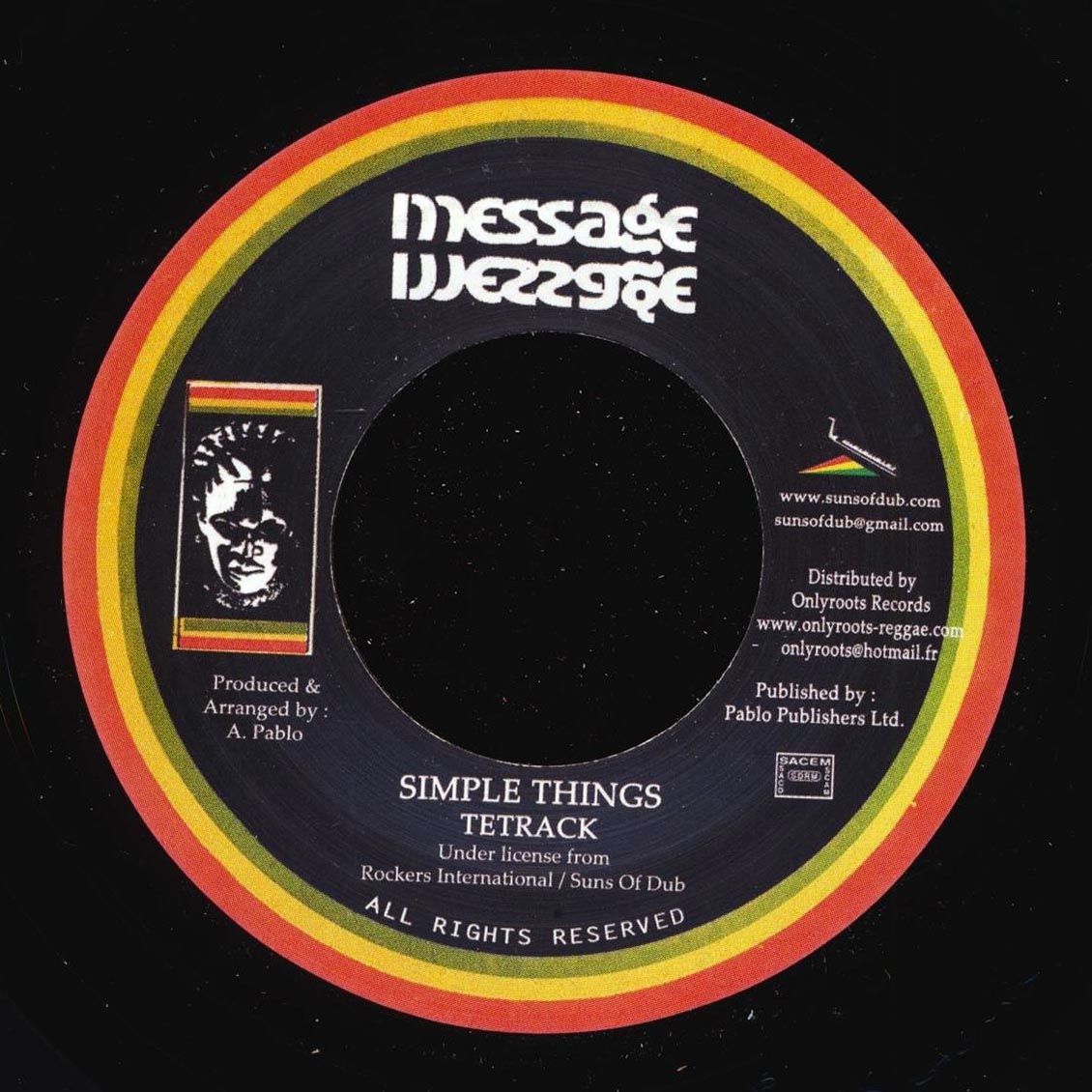 Tetrack - Simple Things  /  Augustus Pablo, Rockers International Band - African Step (France press) [New Vinyl Record 7" Single]
