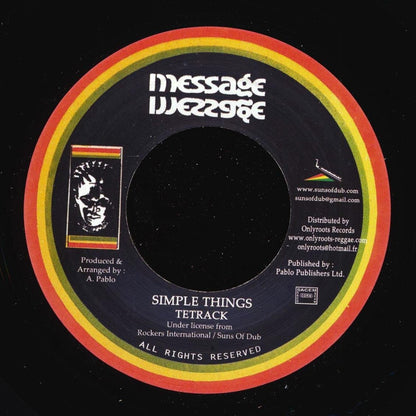 Tetrack - Simple Things  /  Augustus Pablo, Rockers International Band - African Step (France press) [New Vinyl Record 7" Single]