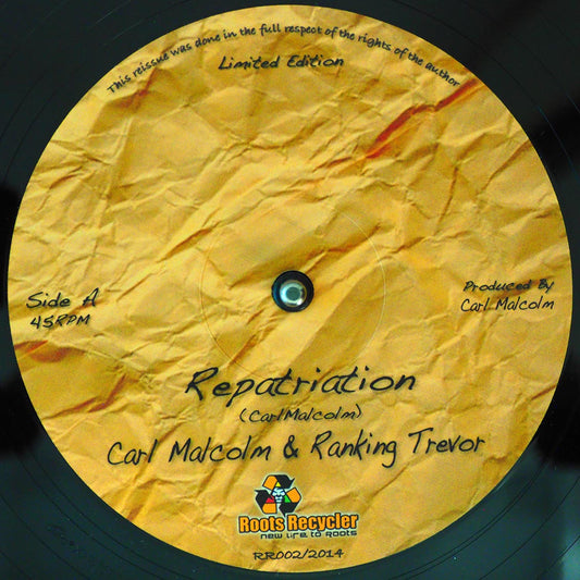 Carl Malcolm, Ranking Trevor - Repatriation (Extended Mix)  /  Carl Malcolm, Ranking Trevor - Take A Tip From Me (Extended Mix) [New Vinyl Record 12" Single]