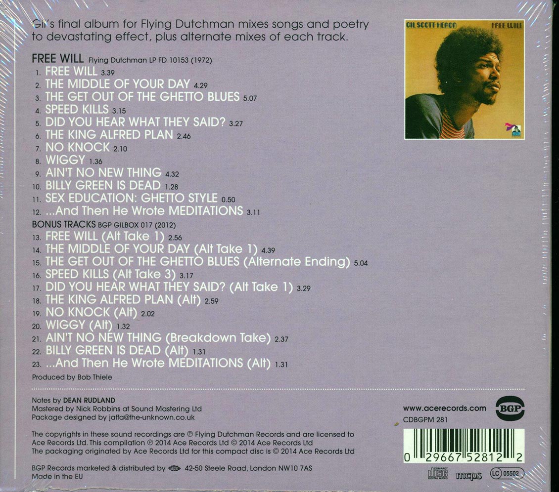 Gil Scott-Heron - Free Will (23 tracks) [New CD]