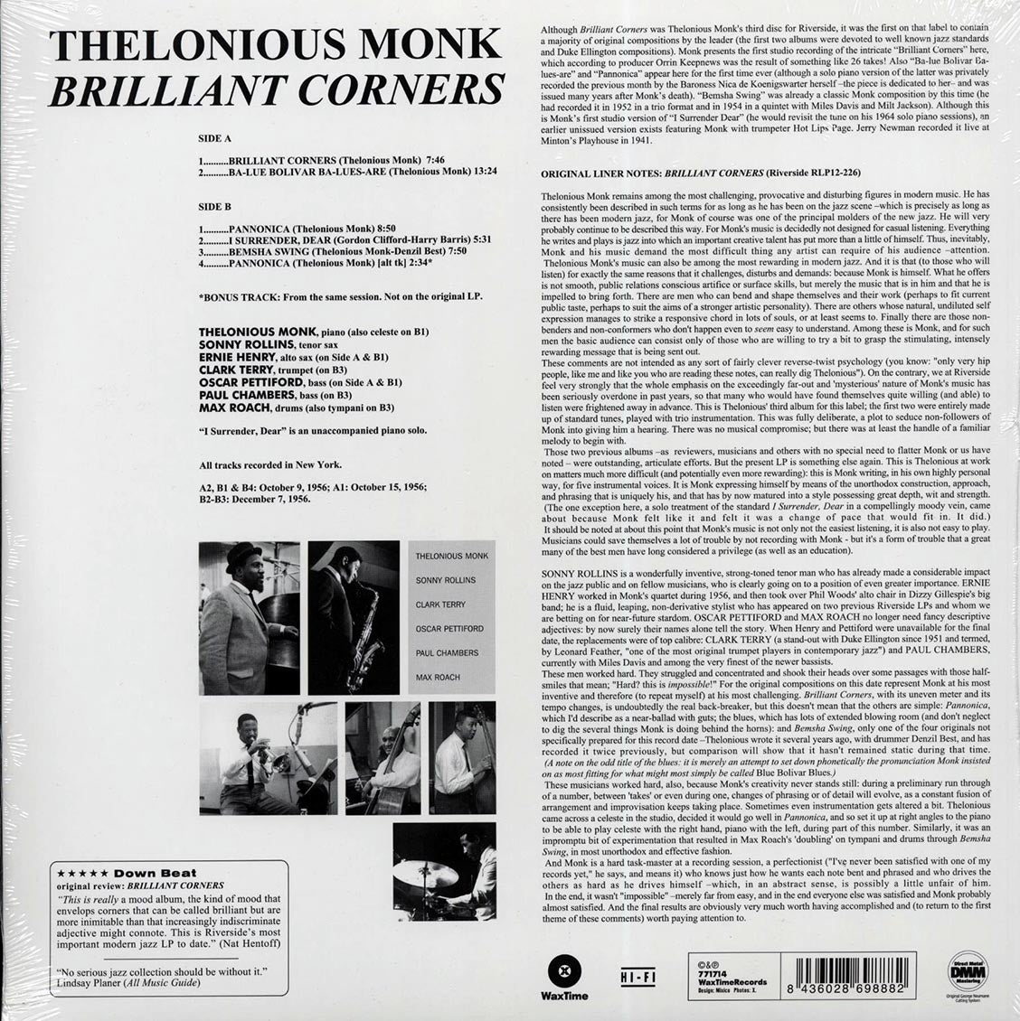 Thelonious Monk - Brilliant Corners (+bonus track) (ltd. ed.) (180g) [New Vinyl Record LP]