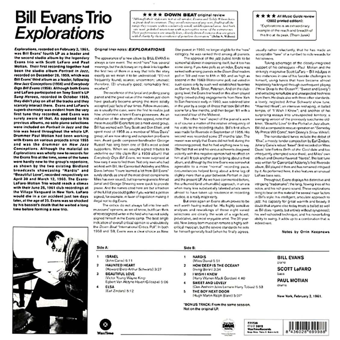 Bill Evans Trio - Explorations (ltd. ed.) (180g) [New Vinyl LP]
