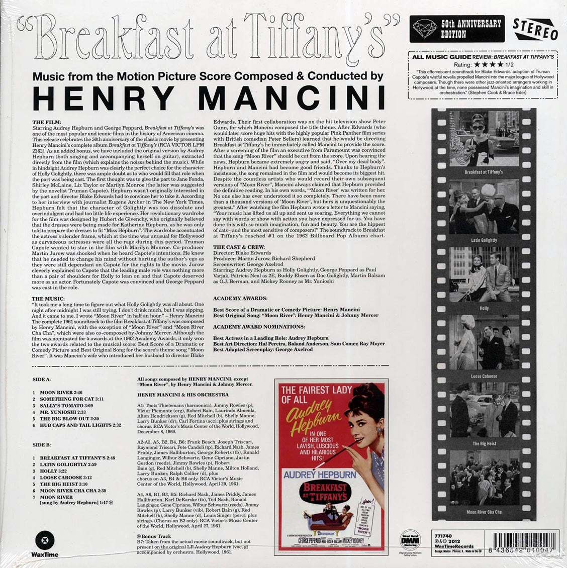 Henry Mancini - Breakfast At Tiffany's: Music From The Motion Picture Score (180g) [New Vinyl Record LP]