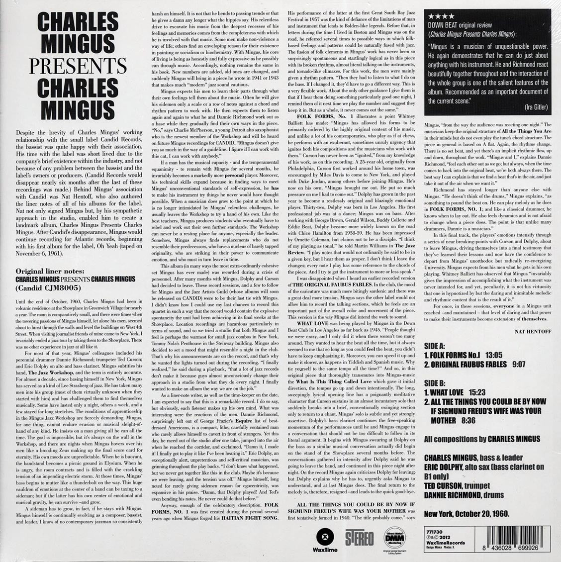 Charles Mingus - Charles Mingus Presents Charles Mingus (180g) [New Vinyl Record LP]