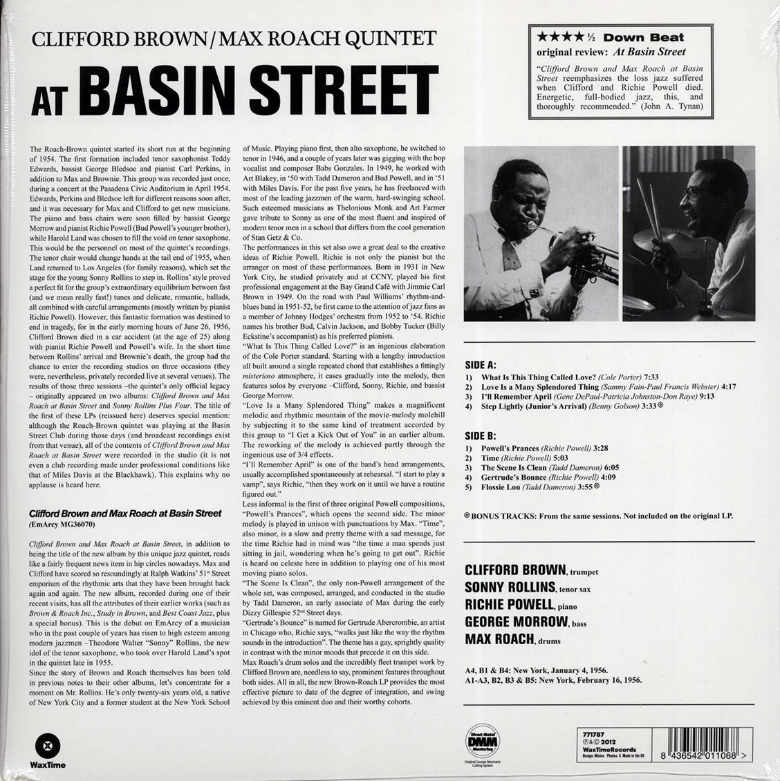 Clifford Brown & Max Roach Quintet - Clifford Brown & Max Roach At Basin Street (+2 bonus tracks) (ltd. ed.) (180g) [New Vinyl Record LP]