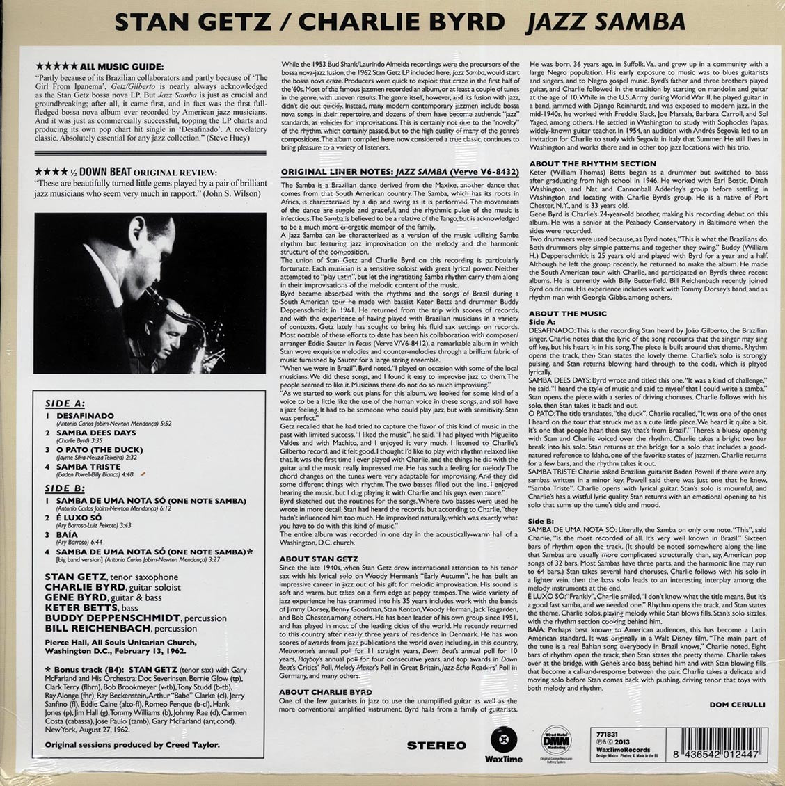 Stan Getz, Charlie Byrd - Jazz Samba (180g) [New Vinyl Record LP]