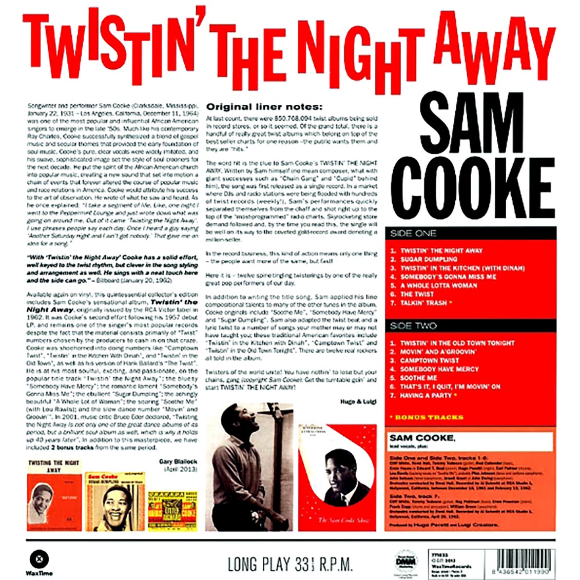Sam Cooke - Twistin' The Night Away (+2 bonus tracks) (ltd. ed.) (180g) [New Vinyl Record LP]