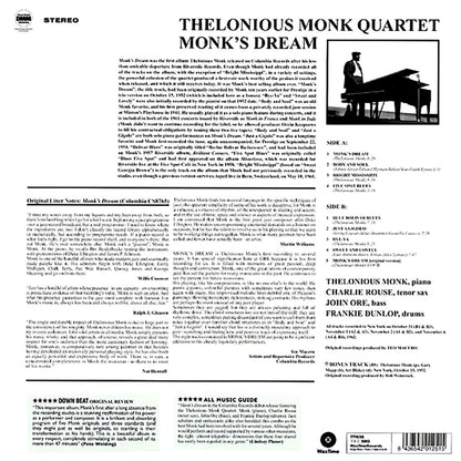 Thelonious Monk Quartet - Monk's Dream (+bonus track) (ltd. ed.) (180g) [New Vinyl Record LP]