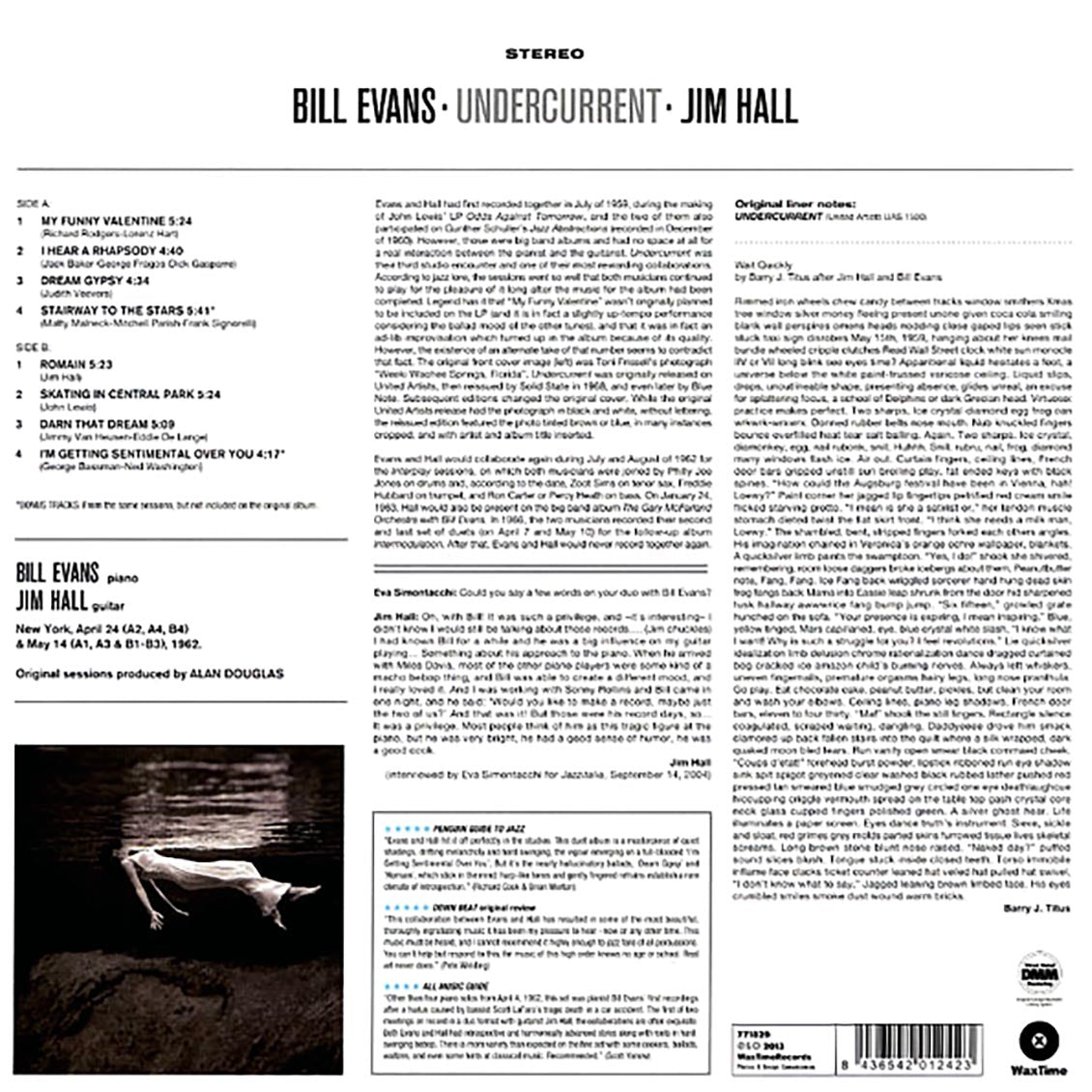 Bill Evans, Jim Hall - Undercurrent (180g) [New Vinyl Record LP]