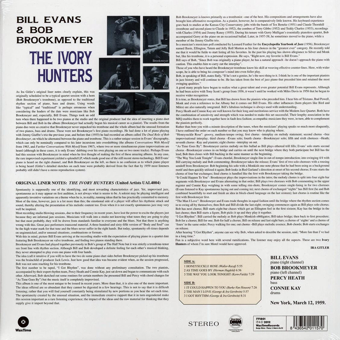 Bill Evans, Bob Brookmeyer - The Ivory Hunters: Double Barreled Piano (180g) [New Vinyl Record LP]