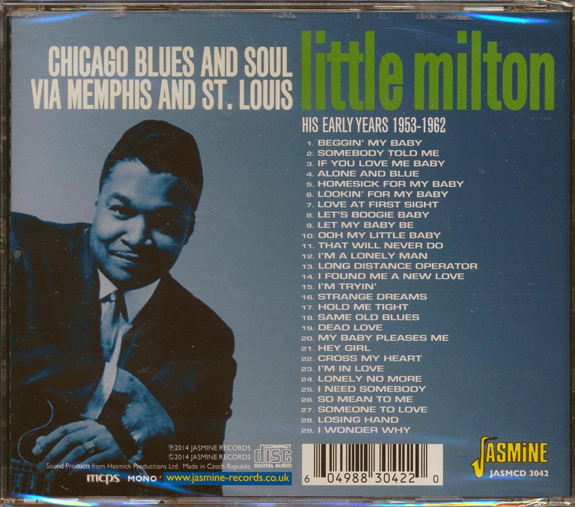 Little Milton - Chicago Blues And Soul Via Memphis And St. Louis: His Early Years 1953-1962 (29 tracks) [New CD]