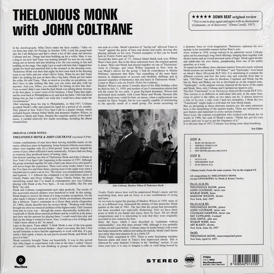Thelonious Monk, John Coltrane - Thelonious Monk With John Coltrane (180g) [New Vinyl Record LP]
