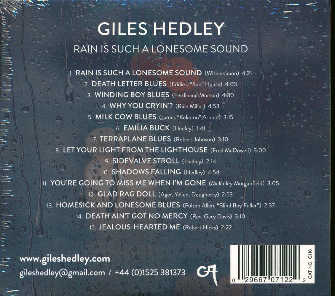 Giles Hedley - Rain Is Such A Lonesome Sound [New CD]
