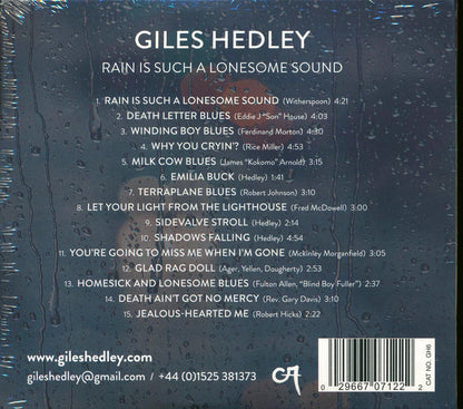 Giles Hedley - Rain Is Such A Lonesome Sound [New CD]