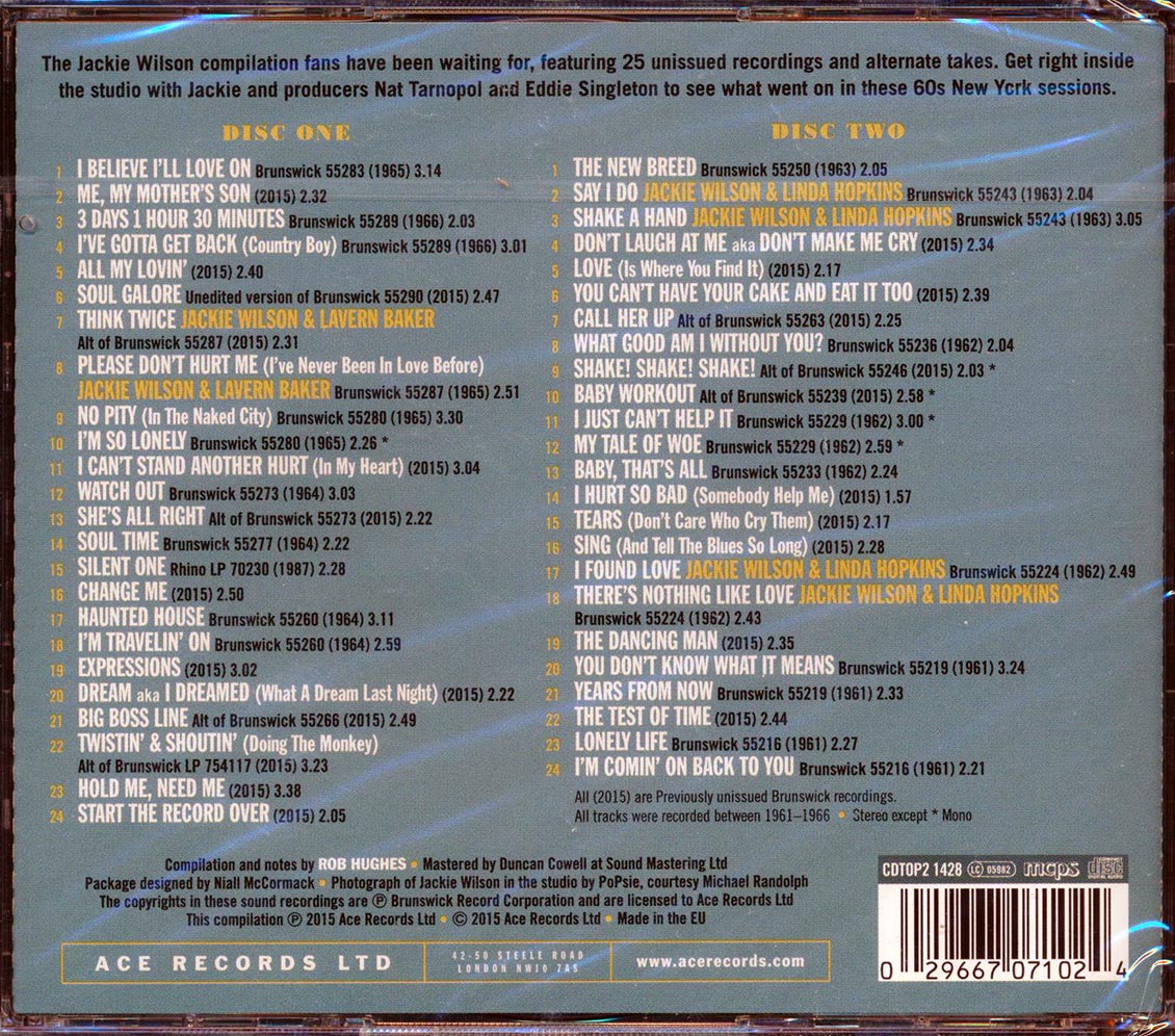 Jackie Wilson - NYC 1961-1966 (48 tracks) (2xCD) [New CD]