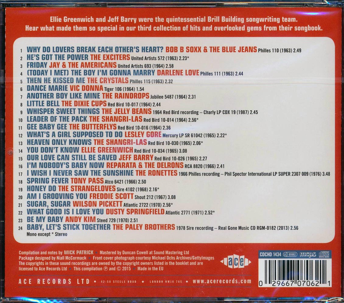 Various - Sweet Things From The Ellie Greenwich & Jeff Barry Songbook [New CD]