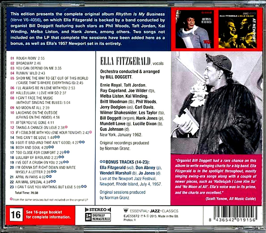Ella Fitzgerald - Rhythm Is My Business [New CD]