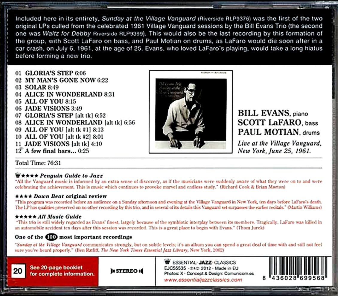 Bill Evans Trio - Sunday At The Village Vanguard [New CD]