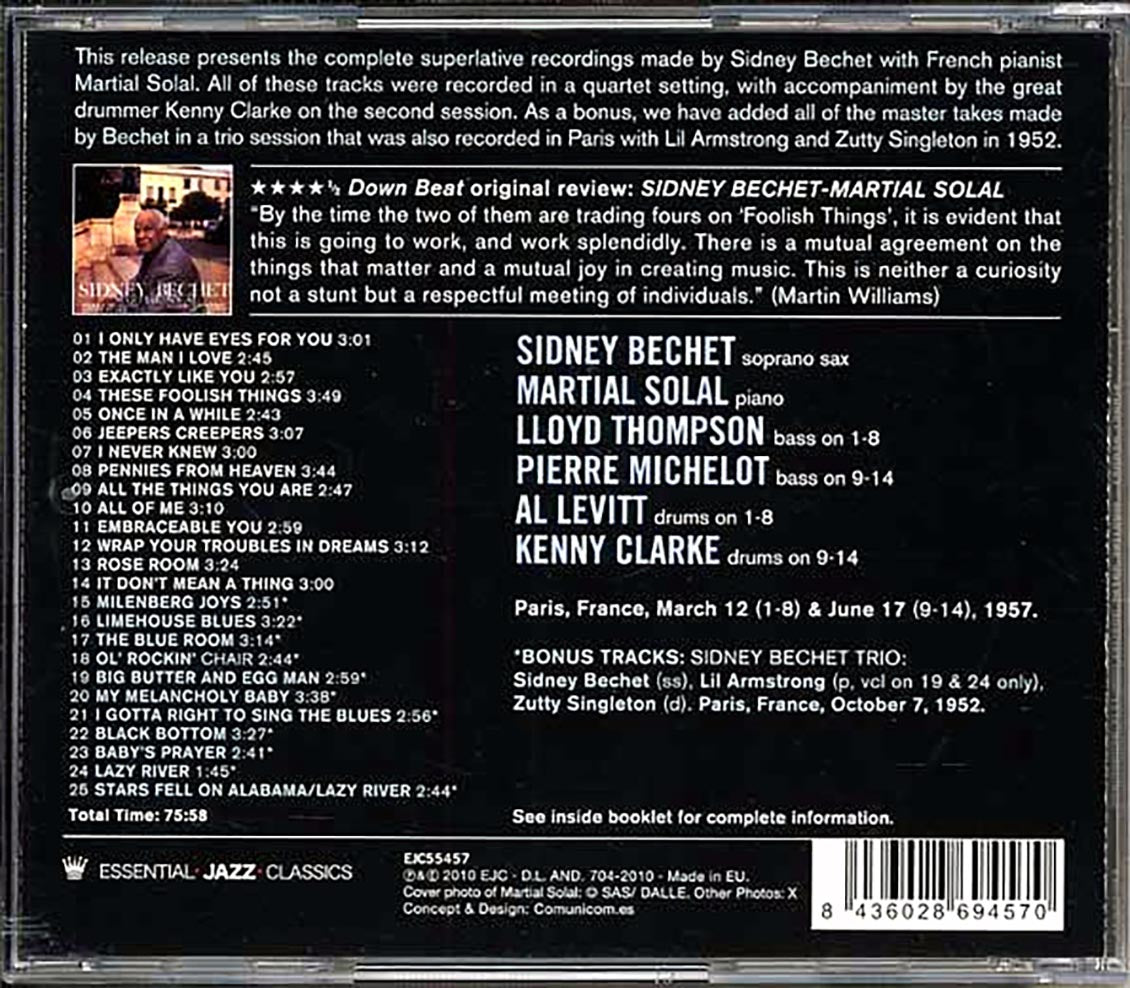 Sidney Bechet, Martial Solal Quartet - Complete Recordings [New CD]