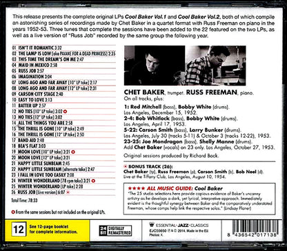 Chet Baker Quartet - Cool Baker Volumes 1 & 2 [New CD]