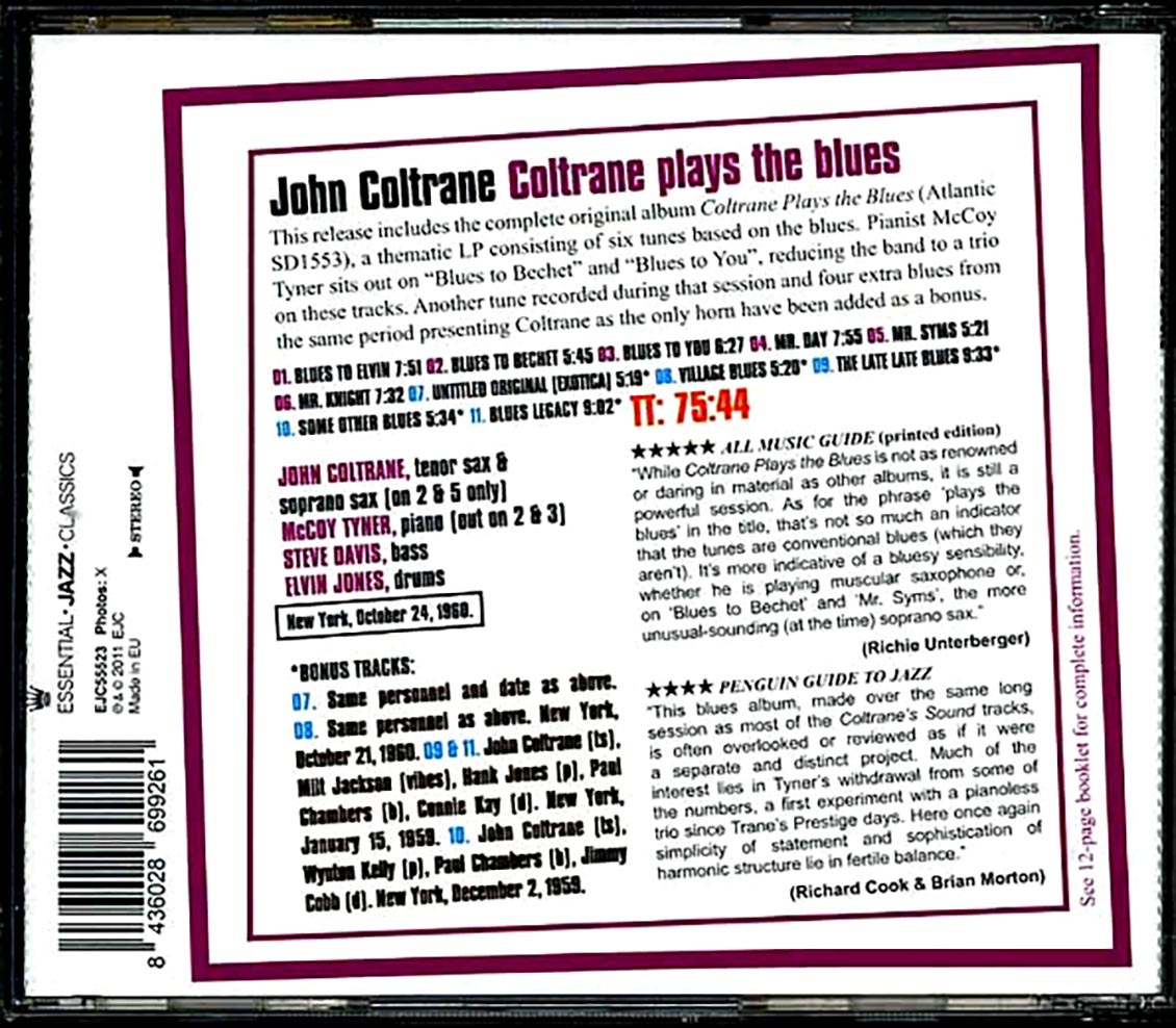 John Coltrane - Coltrane Plays The Blues [New CD]