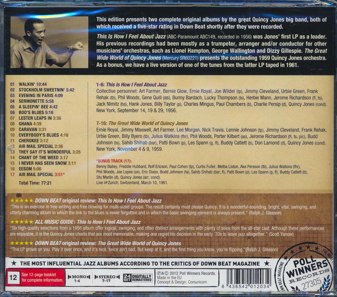 Quincy Jones - This Is How I Feel About Jazz + The Great Wide World Of Quincy Jones [New CD]