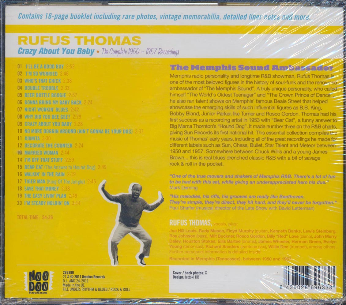 Rufus Thomas - Crazy About You Baby: The Complete 1950-1957 Recordings [New CD]