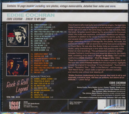 Eddie Cochran - Eddie Cochran + Singin' To My Baby [New CD]