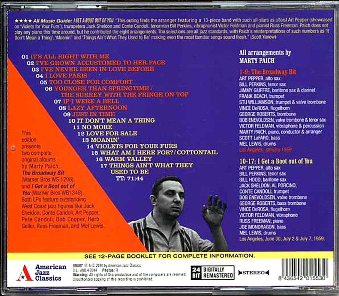 Marty Paich - The Broadway Bit + I Get A Boot Out Of You [New CD]