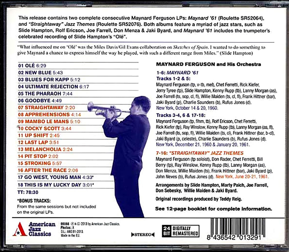 Maynard Ferguson - Maynard '61 + Straightaway Jazz Themes [New CD]