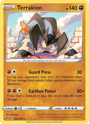 Terrakion 092/185 - SWSH04 Vivid Voltage