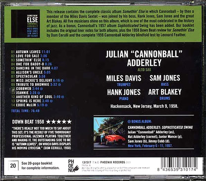 Cannonball Adderley - Somethin' Else [New CD]
