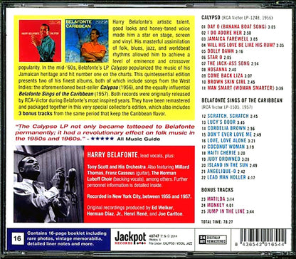 Harry Belafonte - Calypso + Belafonte Sings Of The Caribbean [New CD]