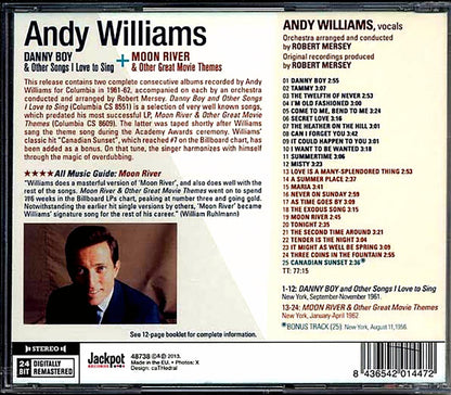 Andy Williams - Danny Boy & Other Songs 1 Love To Sing + Moon River & Other Great Movie Themes [New CD]