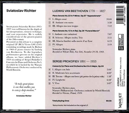 Sviatoslav Richter - Beethoven Appassionata And Funeral March Sonatas [New CD]
