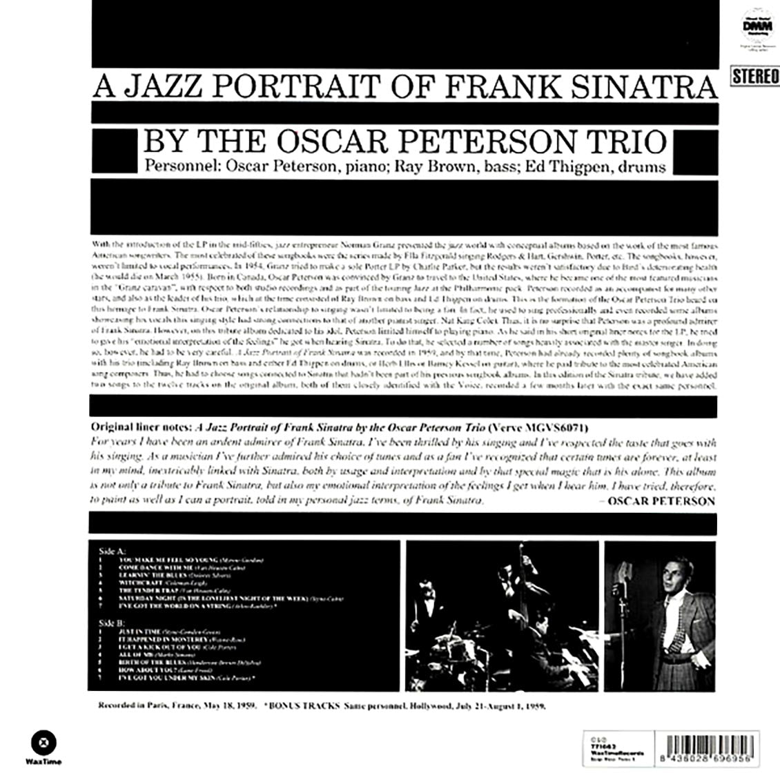 Oscar Peterson Trio - A Jazz Portrait Of Frank Sinatra By Oscar Peterson Trio (ltd. ed.) (180g) [New Vinyl Record LP]
