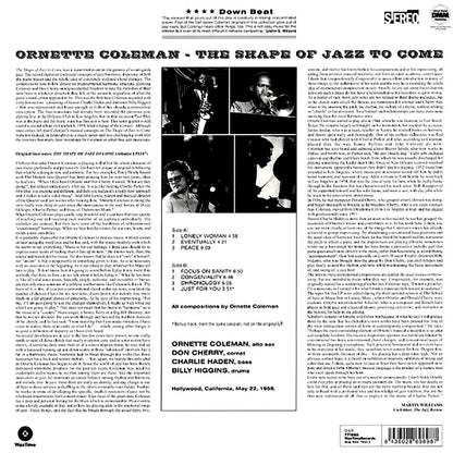 Ornette Coleman - The Shape Of Jazz To Come (+bonus track) (ltd. ed.) (180g) [New Vinyl Record LP]