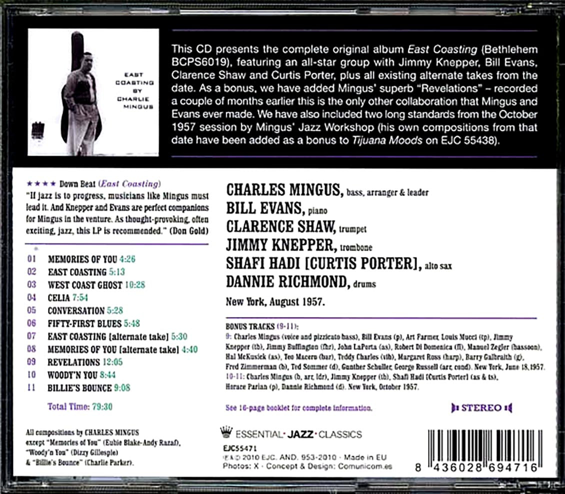 Charles Mingus - East Coasting [New CD]