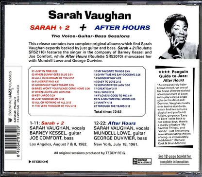 Sarah Vaughan - Sarah Plus 2 + After Hours: The Voice-Guitar-Bass Sessions [New CD]