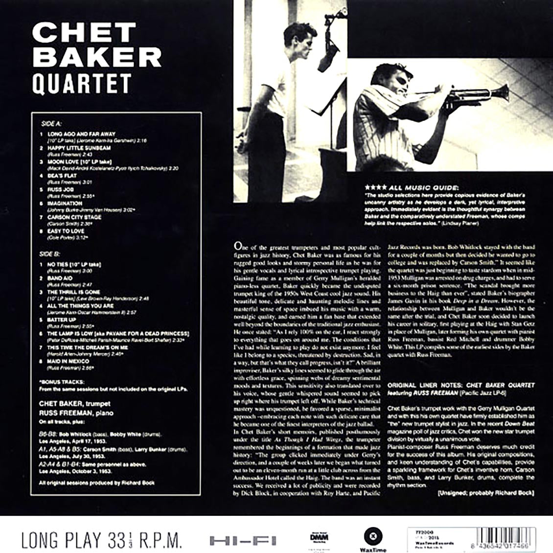 Chet Baker Quartet, Russ Freeman - Chet Baker Quartet Featuring Russ Freeman (+8 bonus tracks) (ltd. ed.) (180g) [New Vinyl Record LP]