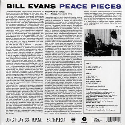 Bill Evans - Peace Pieces (incl. mp3) (180g) [New Vinyl Record LP]