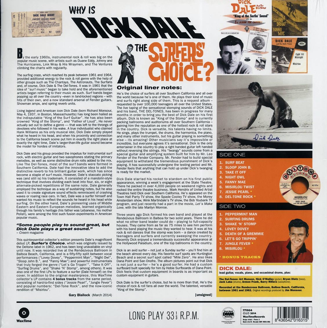 Dick Dale & His Del-tones - Surfer's Choice (incl. mp3) (180g) [New Vinyl Record LP]